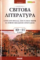 Світова література. Стислий виклад змісту всіх творів за новою шкільною програмою. 10-11 класи 978-611-540-352-3