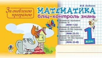 Беденко Марко Васильович Математика. Бліц-контроль знань. 1 клас 978-966-10-2866-0