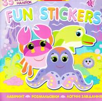  Fun stickers (35 багаторазових наліпок, розмальовки, лабиринти, логічни завдання) 978-966-283-298-3