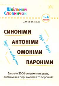 Конобевська Ольга Синоніми, антоніми, омоніми, пароніми : словник 978-966-284-184-8