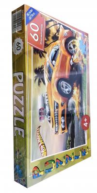 Пазли. Puzzle. 60 елементів. Великі деталі. Збери картинку. Hot Wheels