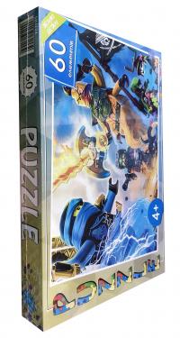 Пазли. Puzzle. 60 елементів. Великі деталі. Збери картинку. Ninjago