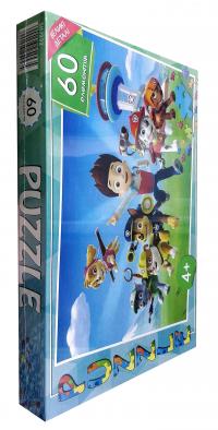 Пазли. Puzzle. 60 елементів. Великі деталі. Збери картинку. Paw Patrol