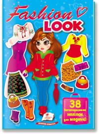 Одягни ляльку. Fashion LOOK №8 (блакитний, 38 наліпок)