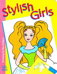 Stylish Girls. Drawing to the pattern
