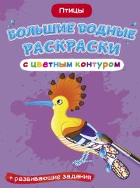  Большие водные раскраски с цветным контуром. Птицы 978-966-987-739-0